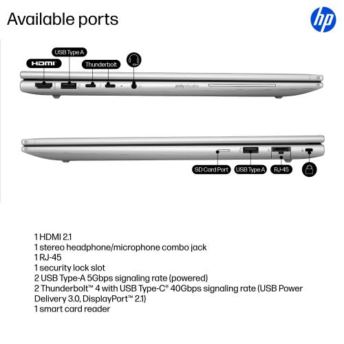 9M4K4AT#ABU | HP EliteBook 6 G1iR Intel Core 5 120U Laptop 40.6 cm (16") WUXGA 16 GB DDR5-SDRAM 512 GB SSD Wi-Fi 6E (802.11ax) Windows 11 Pro Silver