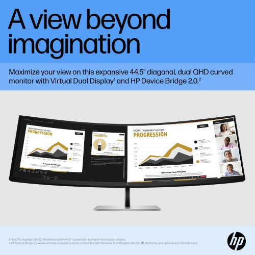 6N4C1AA#ABU | HP E45c G5 DQHD Curved Monitor