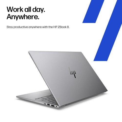HP ZBook 8 G1i 16 inch Mobile Workstation PC Wolf Pro Security Edition - Data Science Intel Core Ultra 7 255H 40.6 cm (16") 2.5K 32 GB DDR5-SDRAM 1 TB SSD NVIDIA RTX 500 Ada Wi-Fi 7 (802.11be) Windows 11 Pro AI Workstation, AI PC Silver