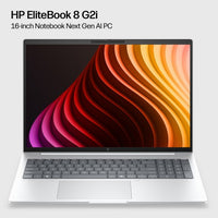 HP EliteBook 8 G2i 16 inch Notebook Next Gen AI PC Wolf Pro Security Edition Intel Core Ultra 5 335 Laptop 40.6 cm (16") WUXGA 32 GB LPDDR5x-SDRAM 512 GB SSD Wi-Fi 7 (802.11be) Windows 11 Pro Silver