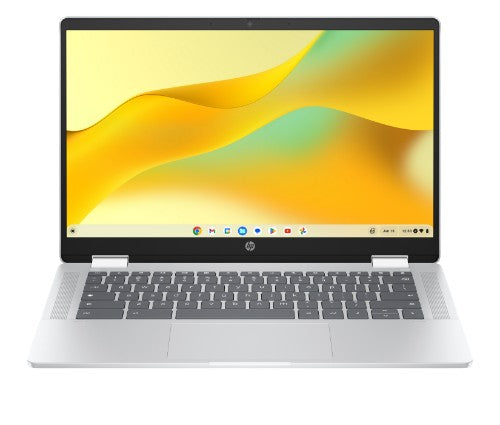 D77G2EA#ABU | HP Chromebook x360 14b-cd0010nax Intel® N N100 35.6 cm (14") Touchscreen HD 4 GB LPDDR5-SDRAM Wi-Fi 6 (802.11ax) ChromeOS Silver