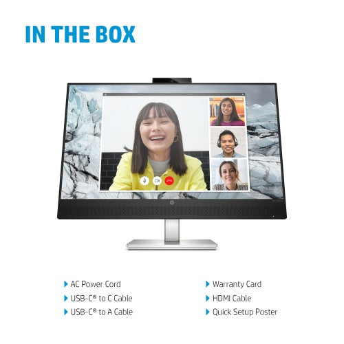 40Z29AA | HP E-Series E27m G4 QHD USB-C Conferencing Monitor