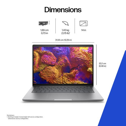 HP ZBook 8 G1ak Wolf Pro Security Edition Copilot+ PC AMD Ryzen AI 7 PRO PRO 350 Mobile workstation 35.6 cm (14") WQXGA 64 GB DDR5-SDRAM 1 TB SSD Wi-Fi 7 (802.11be) Windows 11 Pro AI Workstation, AI PC Silver