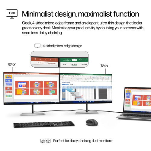 8X534E9#ABU | HP Series 7 Pro 24 inch WUXGA Monitor - 724pn