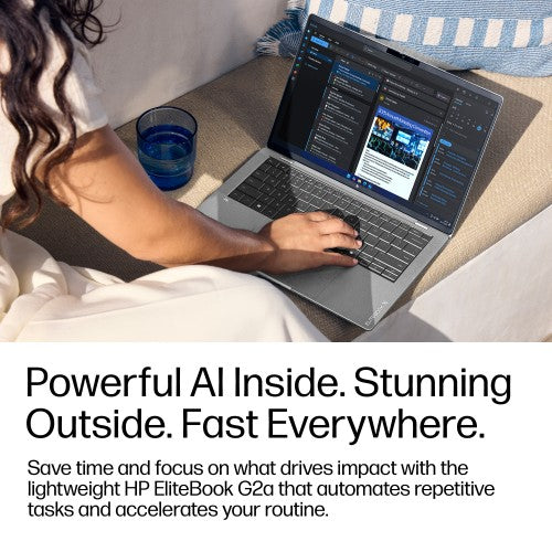 DM4B3EA#ABU | HP EBXG2A14AI RA7P450 14 32GB/1T PC Copilot+ PC AMD Ryzen AI 7 PRO Laptop 35.6 cm (14") 3K LPDDR5x-SDRAM 1 TB SSD Wi-Fi 7 (802.11be) Windows 11 Pro Silver