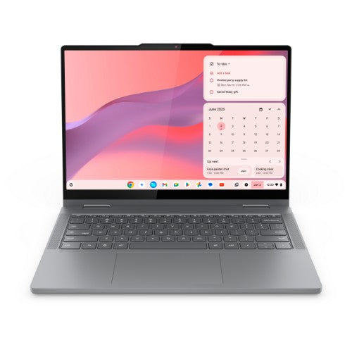 83LL0002UK | Lenovo Chrome 2in1 14IRU10 Intel Core 5 120U Chromebook 35.6 cm (14") Touchscreen WUXGA 8 GB LPDDR5-SDRAM 128 GB UFS Wi-Fi 6E (802.11ax) ChromeOS English Grey