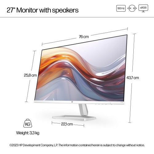 94F48AA#ABU | HP Series 5 27 inch FHD Monitor with Speakers - 527sa