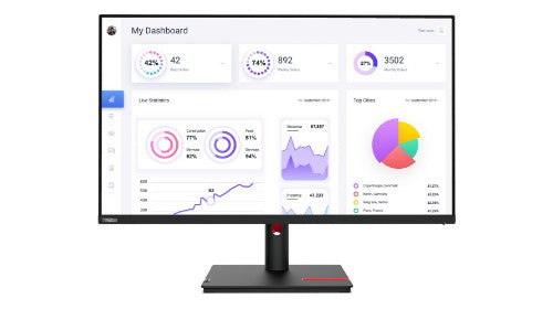 63D2GAT1UK | Lenovo ThinkVision T32p-30 computer monitor 80 cm (31.5") 3840 x 2160 pixels 4K Ultra HD LED Black