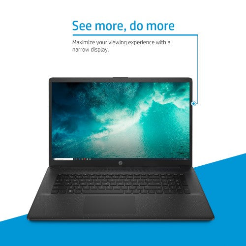 HP 17-cn3008na Intel® N N100 Laptop 43.9 cm (17.3") Full HD 4 GB DDR4-SDRAM 128 GB UFS Wi-Fi 6 (802.11ax) Windows 11 Home in S mode Black