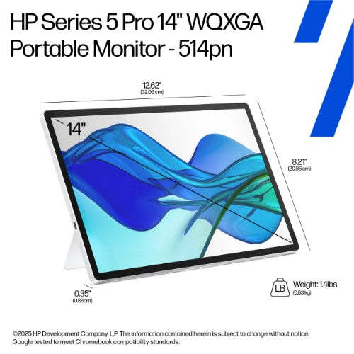 B88JWAA#ABB | HP Series 5 Pro 14 inch WQXGA Portable Monitor - 514pn