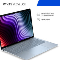 HP OmniBook Ultra 14-kg0002nax Next Gen AI Copilot+ PC Snapdragon X2P-64-100 Laptop 35.6 cm (14") Touchscreen 2K 16 GB LPDDR5x-SDRAM 512 GB SSD Wi-Fi 7 (802.11be) Windows 11 Home Blue, Grey