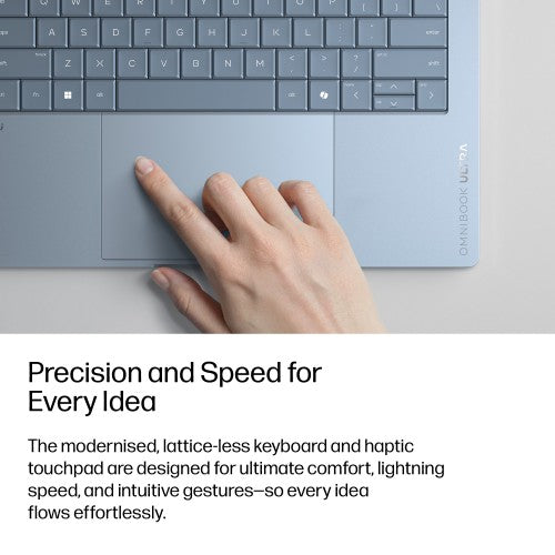 HP OmniBook Ultra 14-kg0002nax Next Gen AI Copilot+ PC Snapdragon X2P-64-100 Laptop 35.6 cm (14") Touchscreen 2K 16 GB LPDDR5x-SDRAM 512 GB SSD Wi-Fi 7 (802.11be) Windows 11 Home Blue, Grey
