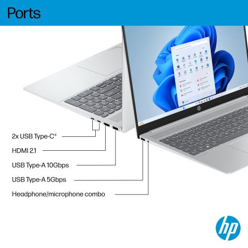C1LL1EA#ABU | HP OmniBook 5 16-ba1005na Intel® Core™ i3 i3-1315U Laptop 40.6 cm (16") 2K 8 GB LPDDR5-SDRAM 512 GB SSD Wi-Fi 6 (802.11ax) Windows 11 Home Silver