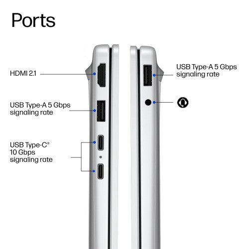 HP OmniBook 3 Laptop Next Gen AI 16-bz0010nax Copilot+ PC Snapdragon X1-26-100 40.6 cm (16") 2K 16 GB LPDDR5x-SDRAM 512 GB SSD Wi-Fi 6E (802.11ax) Windows 11 Home Grey, Silver