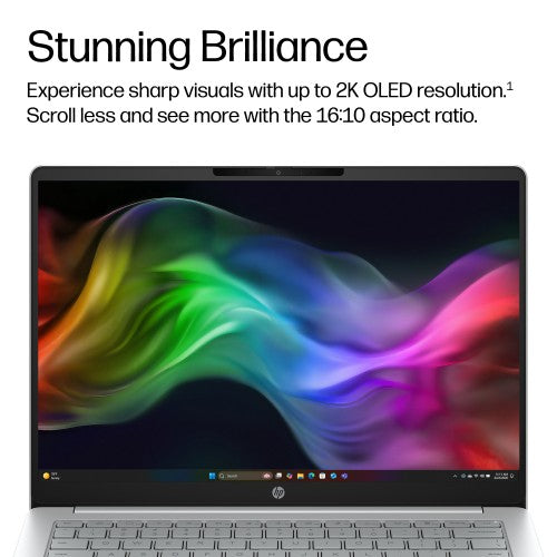 D8XC0EA#ABU | HP OmniBook 3 Laptop Next Gen AI 14-hz0001nax Copilot+ PC Snapdragon X1-26-100 35.6 cm (14") 2K 16 GB LPDDR5x-SDRAM 256 GB SSD Wi-Fi 6E (802.11ax) Windows 11 Home Silver