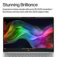 HP OmniBook 3 Laptop Next Gen AI 14-hz0001nax Copilot+ PC Snapdragon X1-26-100 35.6 cm (14") 2K 16 GB LPDDR5x-SDRAM 256 GB SSD Wi-Fi 6E (802.11ax) Windows 11 Home Silver