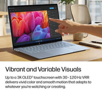 HP OmniBook Ultra Laptop Next Gen AI 14-kg0001nax Copilot+ PC 35.6 cm (14") Touchscreen 2K 16 GB LPDDR5x-SDRAM 1 TB SSD Wi-Fi 7 (802.11be) Windows 11 Home Blue, Grey
