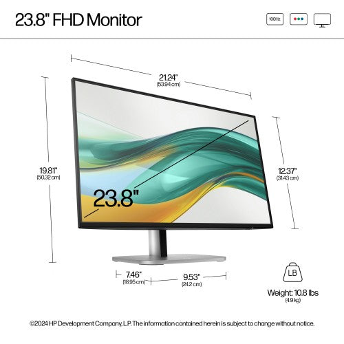 9D9L6UT#ABU | HP Series 5 Pro 23.8 inch FHD Monitor - 524pf