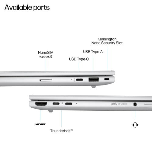 DM3X6EA#ABU | HP EB8G1I14 U7 255H 14 16GB/512 PC Intel Core Ultra 7 Laptop 35.6 cm (14") WUXGA DDR5-SDRAM 512 GB SSD Wi-Fi 7 (802.11be) Windows 11 Pro AI PC Silver