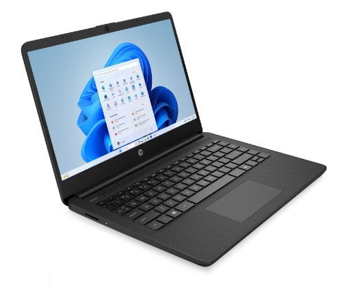 HP 14-dq6002na Intel® N N150 Laptop 35.6 cm (14") HD 4 GB DDR4-SDRAM 128 GB UFS Wi-Fi 6 (802.11ax) Windows 11 Home in S mode Black