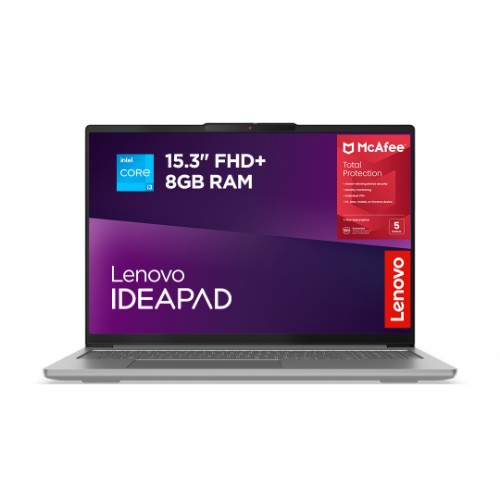 83KD000TUK | Lenovo IdeaPad Slim 3 15IRU10 Intel Core 3 100U Laptop 38.9 cm (15.3") WUXGA 8 GB DDR5-SDRAM 256 GB SSD Wi-Fi 7 (802.11be) Windows 11 Home English Grey