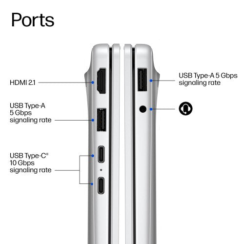 D8XC0EA#ABU | HP OmniBook 3 Laptop Next Gen AI 14-hz0001nax Copilot+ PC Snapdragon X1-26-100 35.6 cm (14") 2K 16 GB LPDDR5x-SDRAM 256 GB SSD Wi-Fi 6E (802.11ax) Windows 11 Home Silver