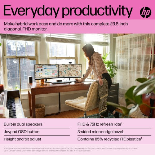64W34AA#ABU | HP P24h G5 FHD Monitor
