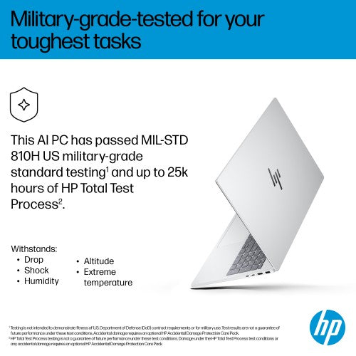 BG3G9EA#ABU | HP OmniBook 7 AI 16-ay0003na Intel Core Ultra 5 225H Laptop 40.6 cm (16") 2K 16 GB DDR5-SDRAM 1 TB SSD Wi-Fi 6E (802.11ax) Windows 11 Home AI PC Silver