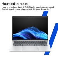 HP EliteBook 8 G1i Next Gen AI Wolf Pro Security Edition Copilot+ PC Intel Core Ultra 7 256V Laptop 35.6 cm (14") WUXGA 16 GB LPDDR5x-SDRAM 1 TB SSD Wi-Fi 7 (802.11be) Windows 11 Pro Silver