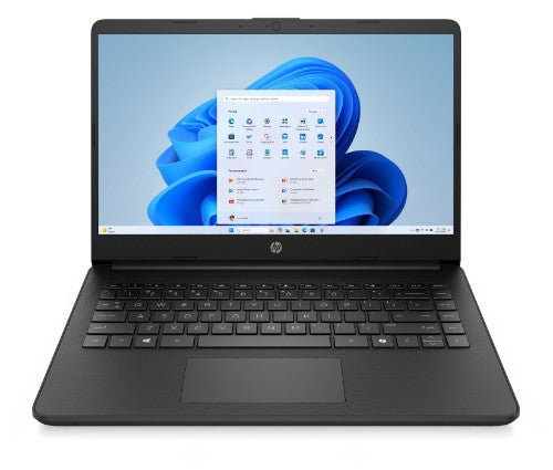 BM2T5EA#ABU | HP 14-dq6002na Intel® N N150 Laptop 35.6 cm (14") HD 4 GB DDR4-SDRAM 128 GB UFS Wi-Fi 6 (802.11ax) Windows 11 Home in S mode Black
