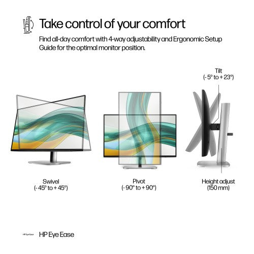 9D9L6UT#ABU | HP Series 5 Pro 23.8 inch FHD Monitor - 524pf