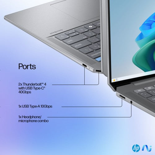 AM6Y7EA#ABU | HP OmniBook Ultra 14-fd0001na Copilot+ PC AMD Ryzen AI 9 365 Laptop 35.6 cm (14") Touchscreen 2.2K 16 GB LPDDR5x-SDRAM 1 TB SSD Wi-Fi 7 (802.11be) Windows 11 Home Silver