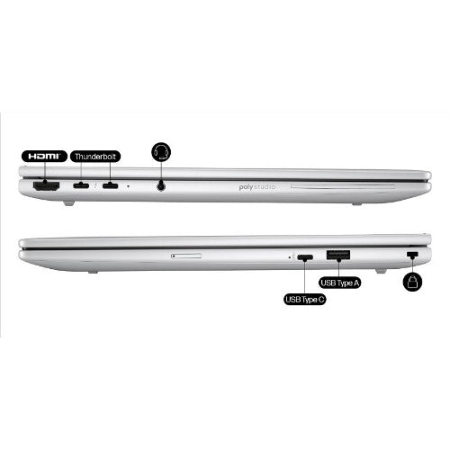 HP EliteBook 8 G1i 14 inch Notebook AI PC Intel Core Ultra 7 255U Laptop 35.6 cm (14") WUXGA 32 GB DDR5-SDRAM 1 TB SSD Wi-Fi 7 (802.11be) Windows 11 Pro Silver