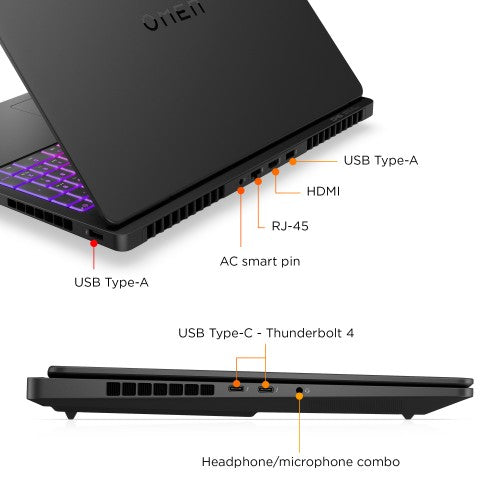 B8BL1EA#ABU | HP OMEN MAX 16-ah0007na Intel Core Ultra 9 275HX Laptop 40.6 cm (16") WQXGA 32 GB DDR5-SDRAM 1 TB SSD NVIDIA GeForce RTX 5080 Wi-Fi 7 (802.11be) Windows 11 Home AI PC Black