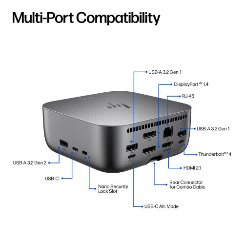 9X481UT#ABU | HP Thunderbolt 4 Ultra 180W G6 Dock