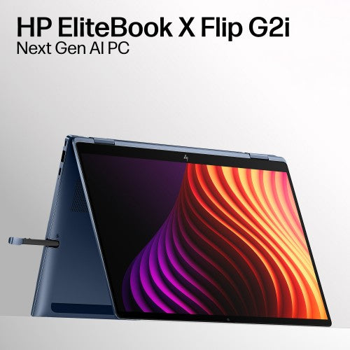 D82PCET#ABU | HP EliteBook X Flip G2i 14 inch Notebook Next Gen AI PC Copilot+ PC Intel Core Ultra X7 358H Hybrid (2-in-1) 35.6 cm (14") Touchscreen 3K 32 GB LPDDR5x-SDRAM 1 TB SSD Wi-Fi 7 (802.11be) Windows 11 Pro Blue