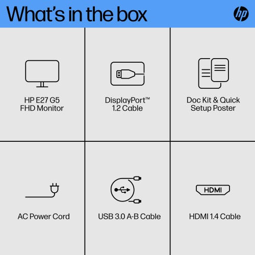 6N4E2AA#ABU | HP E27 G5 FHD Monitor