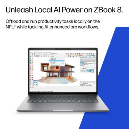 HP ZBook 8 G2a 16 inch Mobile Workstation PC Wolf Pro Security Edition Copilot+ PC AMD Ryzen AI 7 PRO 40.6 cm (16") 2.5K 64 GB DDR5-SDRAM 1 TB SSD Wi-Fi 7 (802.11be) Windows 11 Pro AI Workstation, AI PC Silver