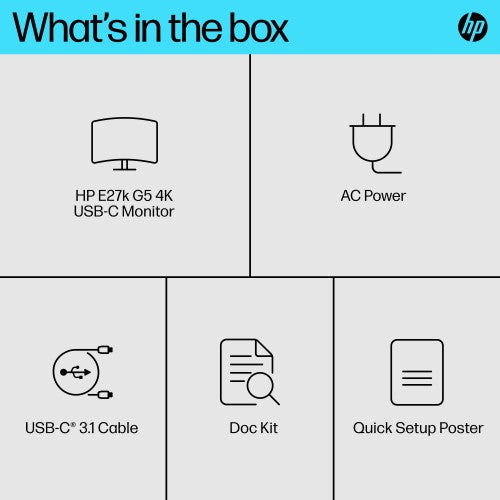 6N4C4AA#ABU | HP E-Series E27k G5 4K USB-C Monitor