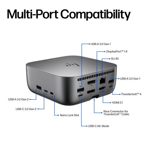 9X481UT#ABU | HP Thunderbolt 4 Ultra 180W G6 Dock