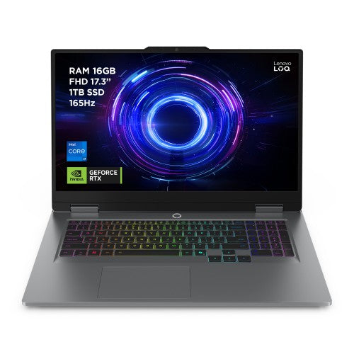 83JH00BYUK | Lenovo LOQ 17IRX10 Intel® Core™ i7 i7-13650HX Laptop 43.9 cm (17.3") Full HD 16 GB DDR5-SDRAM 1 TB SSD NVIDIA GeForce RTX 5060 Wi-Fi 6 (802.11ax) Windows 11 Home English Grey