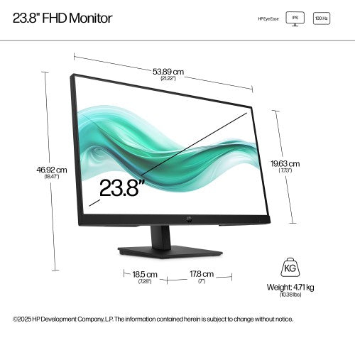B0BU9UT#ABU | HP Series 3 Pro 23.8 inch FHD Monitor - 324ph