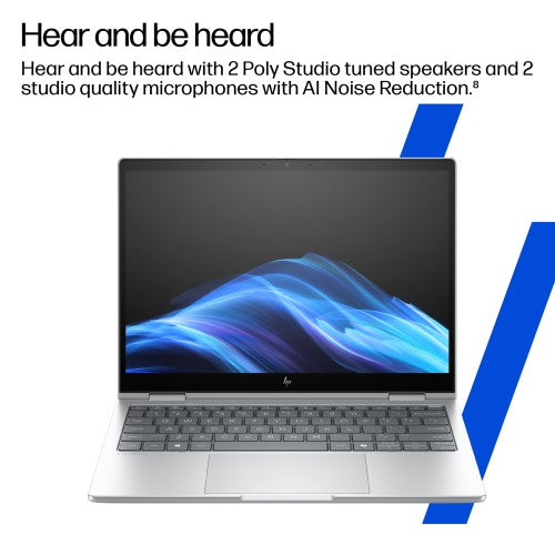 D74VHEA#ABU | HP EliteBook 8 Flip G1i 13 inch Notebook AI PC Wolf Pro Security Edition Intel Core Ultra 5 225U Hybrid (2-in-1) 33.8 cm (13.3") Touchscreen WUXGA 16 GB LPDDR5x-SDRAM 512 GB SSD Wi-Fi 7 (802.11be) Windows 11 Pro Silver