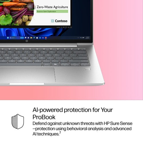 D74S2ET#ABU | HP ProBook 4 G1i 14 inch Notebook AI PC Wolf Pro Security Edition Intel Core Ultra 5 225H Laptop 35.6 cm (14") Touchscreen WUXGA 32 GB DDR5-SDRAM 1 TB SSD Wi-Fi 7 (802.11be) Windows 11 Pro Silver