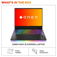 HP OMEN MAX Gaming 16-ah0004na Intel Core Ultra 7 255HX Laptop 40.6 cm (16") WQXGA 32 GB DDR5-SDRAM 1 TB SSD NVIDIA GeForce RTX 5070 Ti Wi-Fi 7 (802.11be) Windows 11 Home AI PC Black