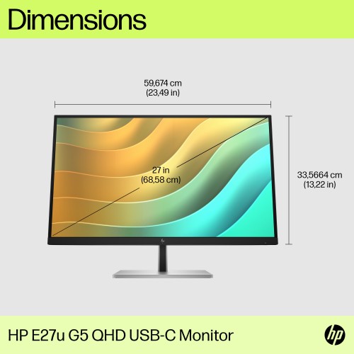 6N4D3AA#ABU | HP E27u G5 QHD USB-C Monitor