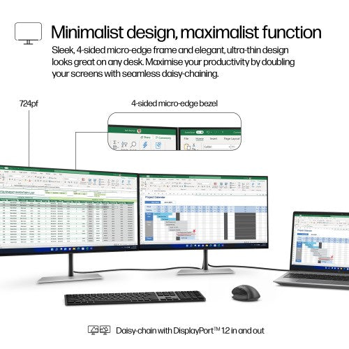 8X530AA#ABU | HP Series 7 Pro 23.8 inch FHD Monitor - 724pf