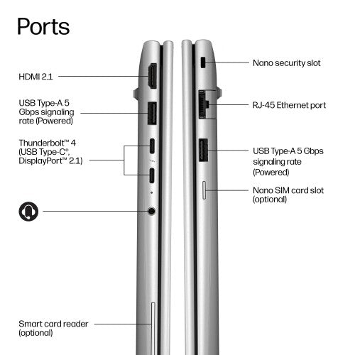 HP EliteBook 6 G2a 14 inch Notebook AI PC AMD Ryzen™ 7 PRO PRO 250 Laptop 35.6 cm (14") WUXGA 32 GB LPDDR5x-SDRAM 512 GB SSD Wi-Fi 6E (802.11ax) Windows 11 Pro Silver