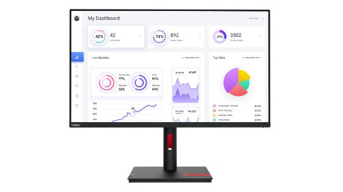 63D2GAT1UK | Lenovo ThinkVision T32p-30 computer monitor 80 cm (31.5") 3840 x 2160 pixels 4K Ultra HD LED Black
