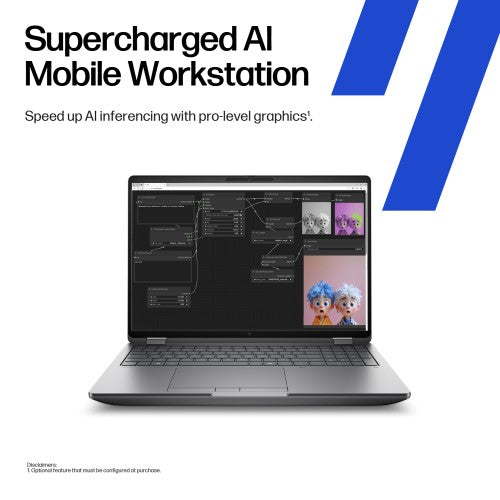 8S9V3EA#ABU | HP ZBook Fury G1i Wolf Pro Security Edition Intel Core Ultra 7 265HX Mobile workstation 40.6 cm (16") WQXGA 64 GB DDR5-SDRAM 1 TB SSD NVIDIA RTX PRO 4000 Blackwell Wi-Fi 7 (802.11be) Windows 11 Pro AI Workstation, AI PC Silver